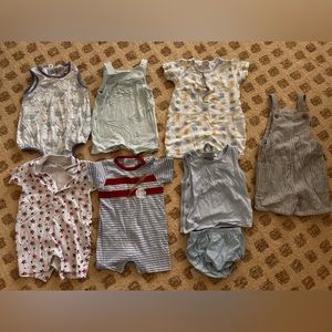 Bundle of boys’ summer clothes. All are size 9-12 months. No stains!